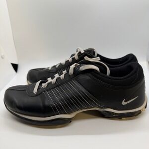 Nike Golf Shoes Women's Size 6W Black Leather Spiked Athletic Sneakers Comfort